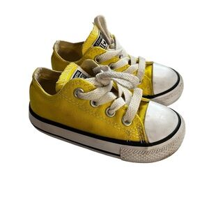 Baby yellow converse sneakers